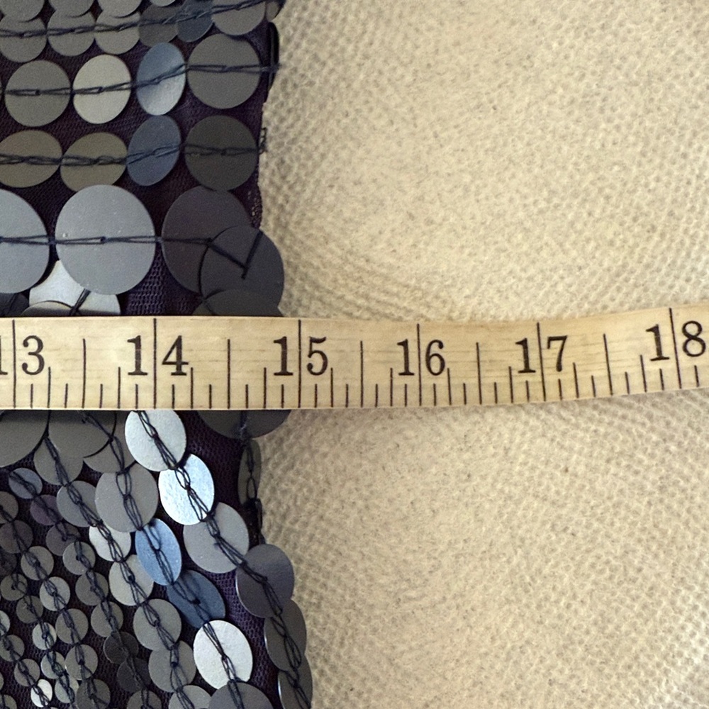 Alberto Malaki Blue Art Deco Pattern Palette Sequined Sheath Dress Size 8 - Picture 9 of 13